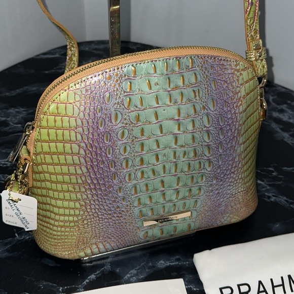BRAHMIN Ombre Mini Melbourne Co Small Leather Georgina Verbena Crossbody NEW - Picture 8 of 14